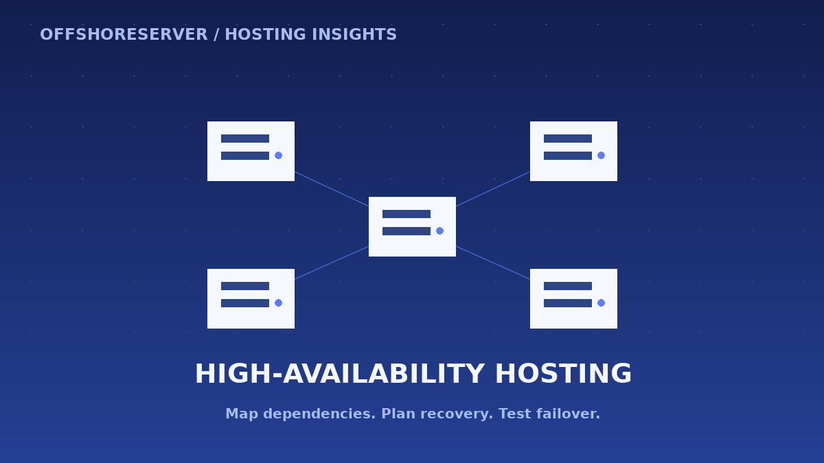High-Availability Hosting Plan: How to Reduce Single Points of Failure